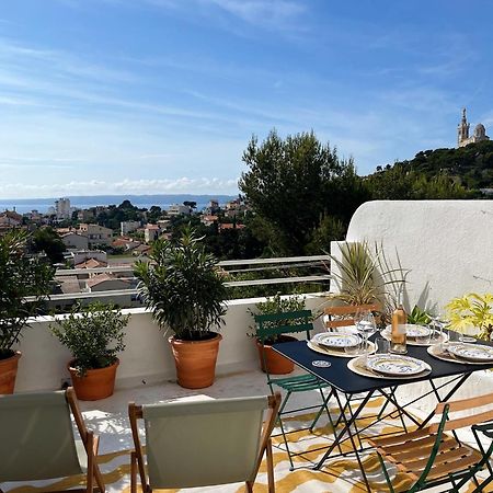 Charmant Studio-Terrasse Vue Mer Marseille Kültér fotó