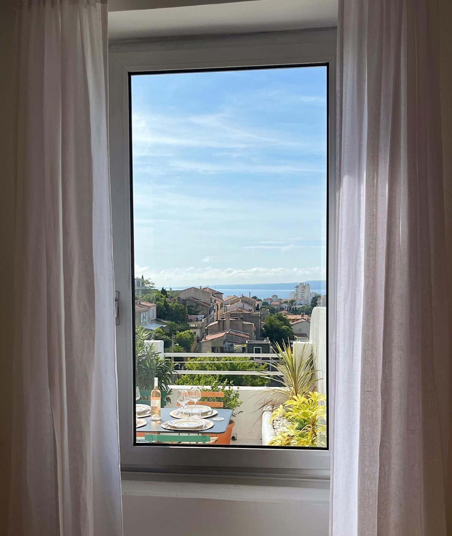 Charmant Studio-Terrasse Vue Mer Marseille Kültér fotó