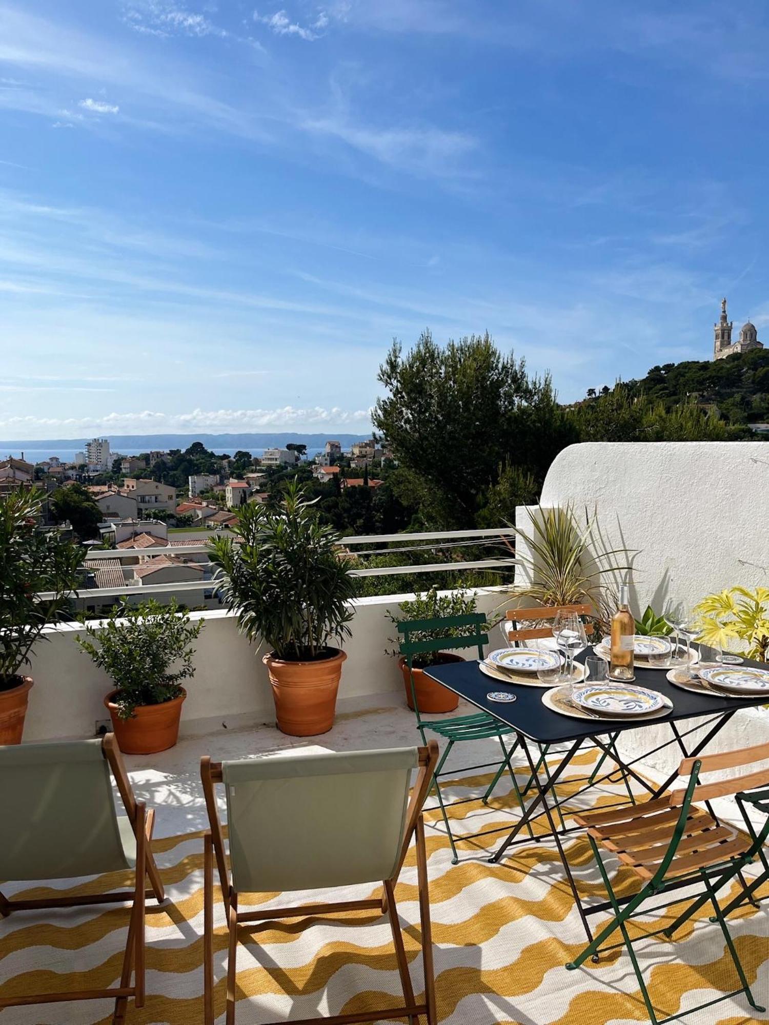 Charmant Studio-Terrasse Vue Mer Marseille Kültér fotó